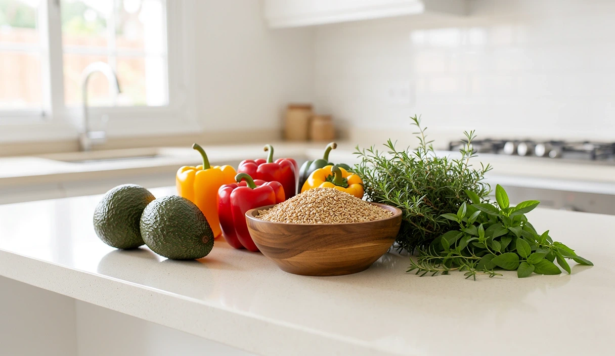 Ingredientes frescos colombianos para una alimentación balanceada